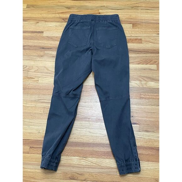 Spanx Women's M Gray Pant Twill Ankle Zip Slash Pockets Cargo Jogger Stretch - Picture 2 of 9